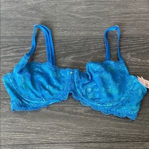 Frederick's of Hollywood Electric Blue Lace Bra